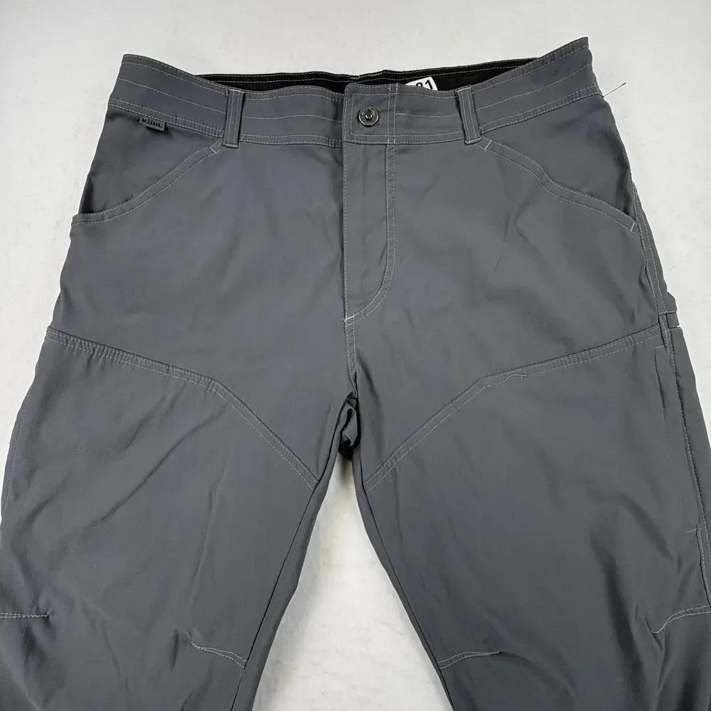 Kuhl Cargo Shorts Mens 36 Gray Stretch 17 Inseam Hiking Outdoor Travel